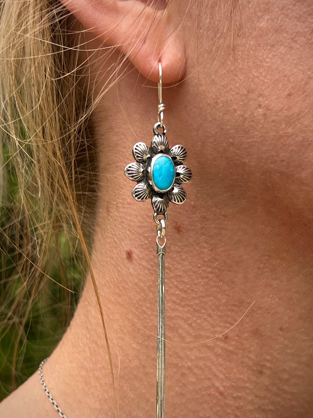 Blue Ridge turquoise duster earrings