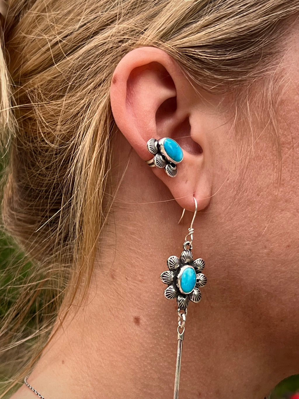 Blue Ridge turquoise ear cuff
