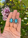 Turquoise stamped dangles